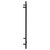 Pizarro Colore Matt Black 1200mm x 600mm Straight Digital Thermostatic Electric Heated Towel Rail View from Side