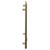 Pizarro Colore Brushed Brass 800mm x 600mm Straight Digital Thermostatic Electric Heated Towel Rail View from Side