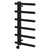 Mason Colore Matt Black 850mm x 500mm Designer Digital Thermostatic Electric Heated Towel Rail Right Hand View
