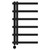 Mason Colore Matt Black 850mm x 500mm Designer Digital Thermostatic Electric Heated Towel Rail View from Front