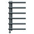 Mason Anthracite 850mm x 500mm Designer Digital Thermostatic Electric Heated Towel Rail View from Front