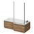 Loire 1700mm Right Hand L Shaped Shower Bath with Bath Screen and Tobacco Oak Front and End Bath Panel Right Hand View