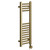 Pizarro Colore Brushed Brass 800mm x 300mm Straight Digital Thermostatic Electric Heated Towel Rail Left Hand View