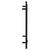 Pizarro Colore Matt Black 800mm x 500mm Straight Digital Thermostatic Electric Heated Towel Rail View from Side