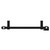 Pizarro Colore Matt Black 800mm x 500mm Straight Digital Thermostatic Electric Heated Towel Rail View from Top