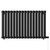 Boone Colore Matt Black 600mm x 960mm Horizontal Electric Single Panel Radiator View from Front