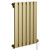 Hudson Colore Brushed Brass 600mm x 452mm Horizontal Electric Single Panel Radiator Left Hand View