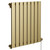 Hudson Colore Brushed Brass 600mm x 604mm Horizontal Electric Single Panel Radiator Left Hand View