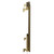 Hudson Colore Brushed Brass 600mm x 604mm Horizontal Electric Single Panel Radiator Side View