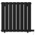 Hudson Colore Matt Black 600mm x 604mm Horizontal Electric Single Panel Radiator View from Front