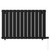 Hudson Colore Matt Black 600mm x 908mm Horizontal Electric Single Panel Radiator View from Front