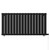 Hudson Colore Matt Black 600mm x 1212mm Horizontal Electric Single Panel Radiator View from Front