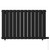 Hudson Colore Matt Black 600mm x 908mm Horizontal Electric Double Panel Radiator View from Front