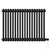 Colosseum Colore Matt Black 600mm x 812mm Horizontal Electric Double Column Radiator View from Front
