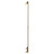 Hudson Colore Brushed Brass 1800mm x 452mm Vertical Single Panel Radiator View from Side
