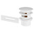 White Retro Fit Overflow and Waste for Salerno and Como Freestanding Baths Right Hand View