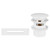 White Retro Fit Overflow and Waste for Salerno and Como Freestanding Baths View from Front
