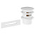 White Retro Fit Overflow and Waste for Salerno and Como Freestanding Baths Left Hand View