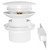 White Retro Fit Overflow and Waste for Salerno and Como Freestanding Baths Side View