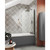 Nuie Pacific Brushed Pewter 790mm Hinged Round Straight Bath Screen - NSS17 Lifestyle View thumbnail