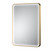 Nuie Pictor Brushed Brass Inset Framed 700mm x 500mm Touch Sensor LED Mirror with Demister - LQ732 Main Image thumbnail