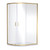 Nuie Rene Brushed Brass 900mm x 1200mm x 1900mm Double Door Offset Quadrant Shower Enclosure - SMQU129BB-E6 Main Image