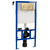 Hudson Reed Mid Height Concealed Cistern with Wall Frame and Brushed Brass Dual Flush Plate with Square Buttons - XTY807S Main Image