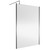 Nuie 1400mm x 1850mm Outer Framed Wetroom Shower Screen with Brushed Pewter Support Bar - WRSCOGM14 Main Image