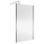 Nuie 1200mm x 1850mm Outer Framed Wetroom Screen with Brushed Pewter Support Bar - WRSCOGM12 Main Image
