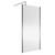 Nuie 1000mm x 1850mm Outer Framed Wetroom Shower Screen with Brushed Pewter Support Bar - WRSCOGM10 Main Image