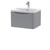 Nuie Lunar Satin Grey 600mm Wall Hung Single Drawer Vanity Unit and Thin Edge Ceramic Basin - LUN205B Main Image