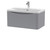 Nuie Lunar Satin Grey 800mm Wall Hung Single Drawer Vanity Unit and Thin Edge Ceramic Basin - LUN206B Main Image