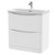 Nuie Lunar Satin White 800mm 2 Drawer Vanity Unit and Thin Edge Ceramic Basin - LUN103B Main Image