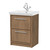 Hudson Reed Lille Antique Oak Woodgrain 600mm 2 Drawer Vanity Unit and Classic Fireclay Basin - LIL2733A Main Image thumbnail
