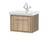Hudson Reed Lille Bleached Oak Woodggrain 600mm Wall Hung Single Drawer Vanity Unit and Classic Fireclay Basin - LIL3022A Main Image