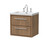 Hudson Reed Lille Antique Oak Woodgrain 600mm Wall Hung 2 Drawer Vanity Unit and Minimalist 3 Tap Hole Fireclay Basin - LIL2724M Main Image thumbnail
