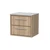 Hudson Reed Lille Bleached Oak Woodgrain 600mm Wall Hung 2 Drawer Vanity Unit with Grey Marble Worktop - LIL3024GMT Main Image thumbnail