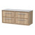 Hudson Reed Lille Bleached Oak Woodgrain 1200mm Wall Hung 4 Drawer Vanity Unit with Grey Marble Worktop - LIL3024GMT2 Main Image thumbnail