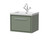 Hudson Reed Lille Matt Fern Green 600mm Wall Hung Single Drawer Vanity Unit and Minimalist Fireclay Basin - LIL3122L Main Image