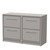 Hudson Reed Lille Matt Pebble Grey 600mm 2 Drawer Vanity Unit with Worktop - LIL3233W2 Main Image