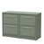 Hudson Reed Lille Matt Fern Green 600mm 2 Drawer Vanity Unit with Worktop - LIL3133W2 Main Image