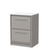 Hudson Reed Lille Matt Pebble Grey 600mm 2 Drawer Vanity Unit with White Marble Worktop - LIL3233WMT Main Image