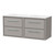 Hudson Reed Lille Matt Pebble Grey 600mm Wall Hung 2 Drawer Vanity Unit with White Marble Worktop - LIL3224WMT2 Main Image