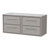 Hudson Reed Lille Matt Pebble Grey 600mm Wall Hung 2 Drawer Vanity Unit with Grey Marble Worktop - LIL3224GMT2 Main Image