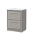 Hudson Reed Lille Matt Pebble Grey 600mm 2 Drawer Vanity Unit with Carrera Marble Worktop - LIL3233CMT Main Image