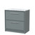 Hudson Reed Lille Matt Coastal Grey 800mm 2 Drawer Vanity Unit with Carrera Marble Worktop - LIL2335CMT Main Image