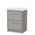 Hudson Reed Lille Matt Pebble Grey 600mm 2 Drawer Vanity Unit and Classique Fireclay Basin - LIL3233H Main Image