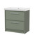 Hudson Reed Lille Matt Fern Green 800mm 2 Drawer Vanity Unit and Classique Fireclay Basin - LIL3135H Main Image