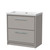 Hudson Reed Lille Matt Pebble Grey 800mm 2 Drawer Vanity Unit and Minimalist Fireclay Basin - LIL3235K Main Image