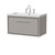 Hudson Reed Lille Matt Pebble Grey 800mm Wall Hung Single Drawer Vanity Unit and Minimalist 3 Tap Hole Fireclay Basin - LIL3225M Main Image